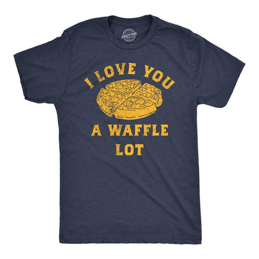 Mens Funny T Shirts I Love You A Waffle Lot Sarcastic Food Tee For Men Mens Funny T Shirts Cool Tees Soft Stylish Casual...