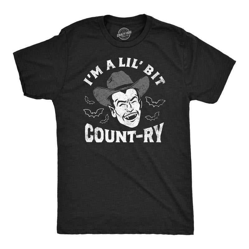 Mens Funny T Shirts Im A Lil Bit Count Ry Sarcastic Halloween Vampire Graphic Tee For Men Mens Funny T Shirts Cool Tees...