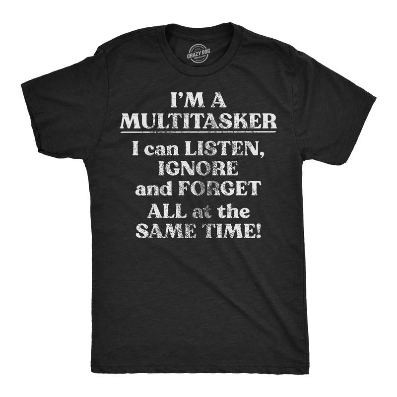 Mens Funny T Shirts Im A Multitasker Sarcastic Novelty Tee For Men Mens Funny T Shirts Cool Tees Soft Stylish Casual...