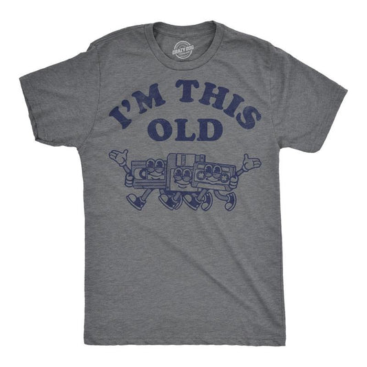 Mens Funny T Shirts Im This Old Sarcastic Retro Technology Graphic Novelty Tee For Men Mens Funny T Shirts Cool Tees Soft...
