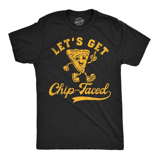 Mens Funny T Shirts Lets Get Chip Faced Sarcastic Party Graphic Tee For Men Mens Funny T Shirts Cool Tees Soft Stylish...