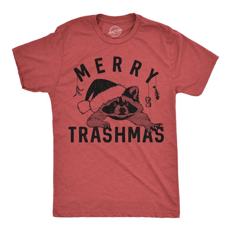 Mens Funny T Shirts Merry Trashmas Sarcastic Christmas Graphic Novelty Tee For Men Mens Funny T Shirts Cool Tees Soft...