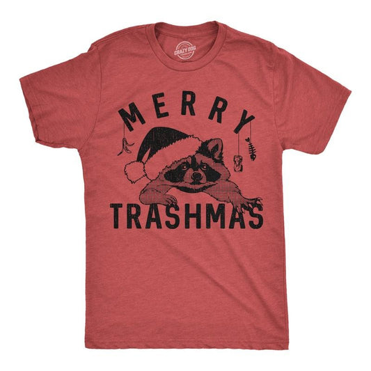 Mens Funny T Shirts Merry Trashmas Sarcastic Christmas Graphic Novelty Tee For Men Mens Funny T Shirts Cool Tees Soft...