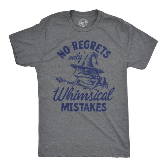 Mens Funny T Shirts No Regrets Only Whimsical Mistakes Sarcastic Tee For Men Mens Funny T Shirts Cool Tees Soft Stylish...