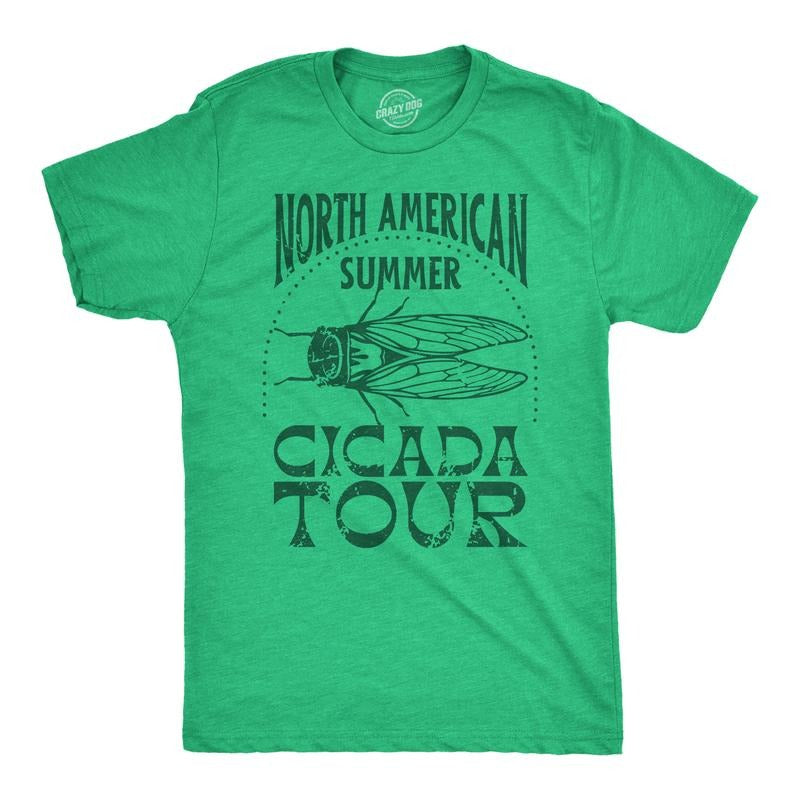 Mens Funny T Shirts North American Cicada Tour Sarcastic Graphic Tee For Men Mens Funny T Shirts Cool Tees Soft Stylish...
