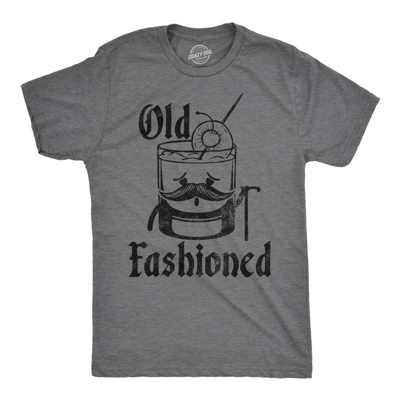 Mens Funny T Shirts Old Fashioned Sarcastic Liquor Graphic Novelty Tee For Men Mens Funny T Shirts Cool Tees Soft Stylish...
