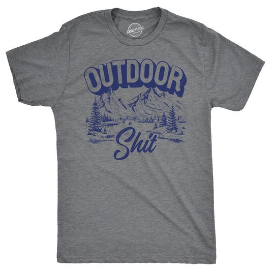 Mens Funny T Shirts Outdoor Shit Sarcastic Camping Hiking Graphic Novelty Tee For Men Mens Funny T Shirts Cool Tees Soft...