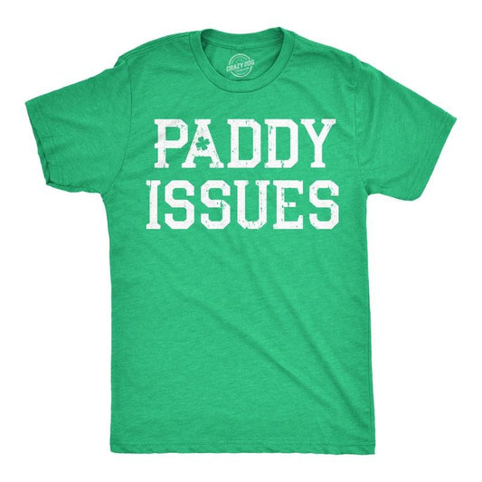 Mens Funny T Shirts Paddy Issues Sarcastic St Patricks Day Novelty Tee For Men Mens Funny T Shirts Cool Tees Soft Stylish...