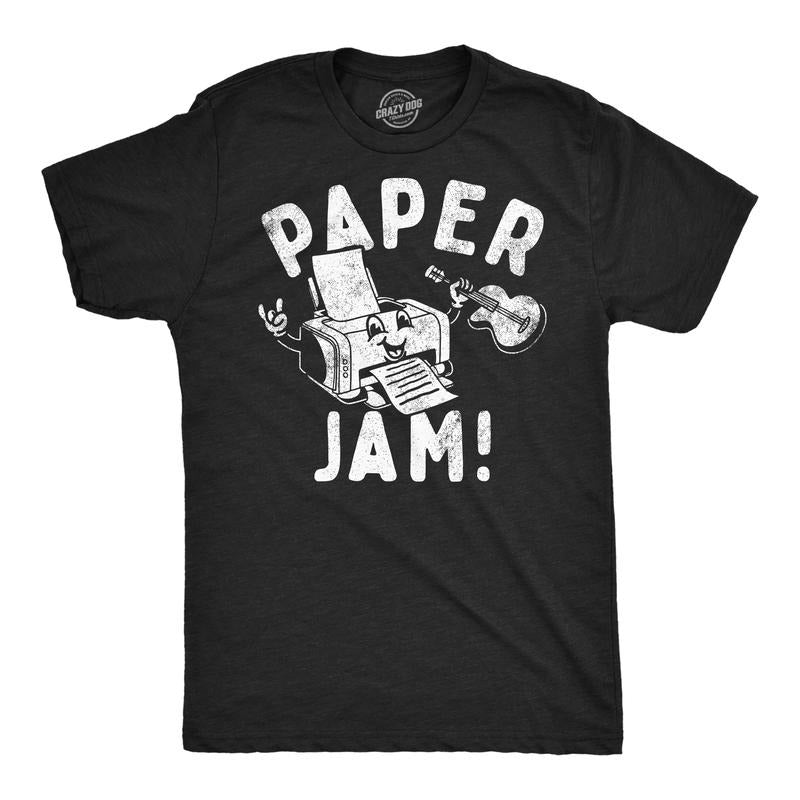 Mens Funny T Shirts Paper Jam Sarcastic Printer Graphic Novelty Tee For Men Mens Funny T Shirts Cool Tees Soft Stylish...