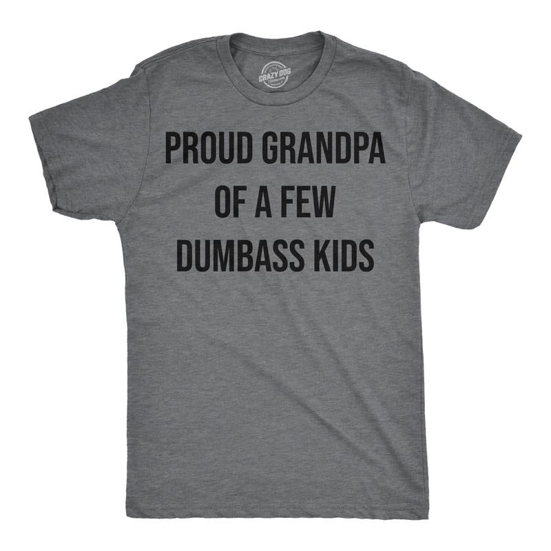 Mens Funny T Shirts Proud Grandpa Of A Few Dumbass Kids Sarcastic Family Tee Mens Funny T Shirts Cool Tees Soft Stylish...