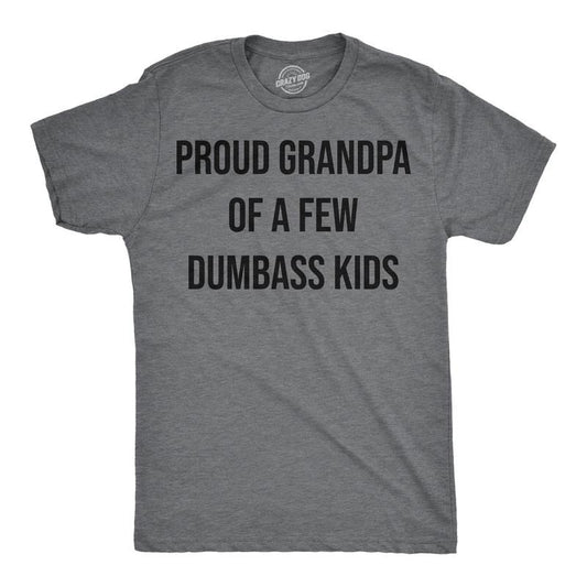 Mens Funny T Shirts Proud Grandpa Of A Few Dumbass Kids Sarcastic Family Tee Mens Funny T Shirts Cool Tees Soft Stylish...