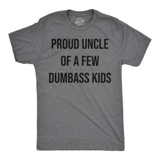 Mens Funny T Shirts Proud Uncle Of A Few Dumbass Kids Sarcastic Family Tee Mens Funny T Shirts Cool Tees Soft Stylish...