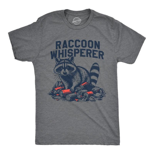 Mens Funny T Shirts Raccoon Whisperer Sarcastic Animal Graphic Tee For Men Mens Funny T Shirts Cool Tees Soft Stylish...