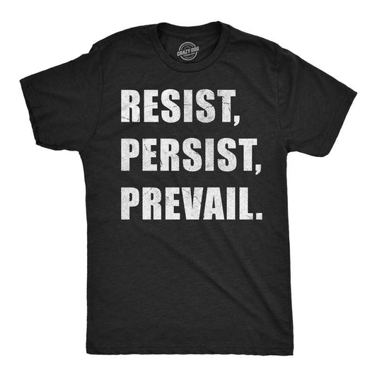 Mens Funny T Shirts Resist Persist Prevail Sarcastic Graphic Novelty Tee For Men Mens Funny T Shirts Cool Tees Soft...