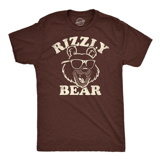 Mens Funny T Shirts Rizzly Bear Sarcastic Graphic Tee For Men Mens Funny T Shirts Cool Tees Soft Stylish Casual Menswear...