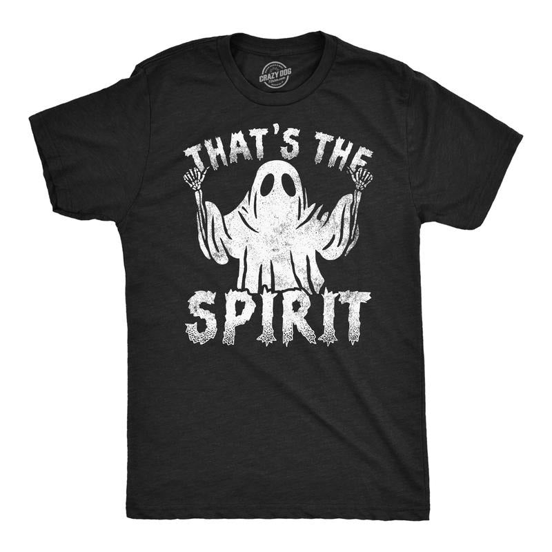 Mens Funny T Shirts Thats The Spirit Sarcastic Halloween Ghost Graphic Tee For Men Mens Funny T Shirts Cool Tees Soft...