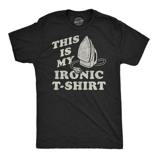 Mens Funny T Shirts This Is My Ironic T Shirt Sarcastic Ironing Graphic Novelty Tee for Men Mens Funny T Shirts Cool Tees...