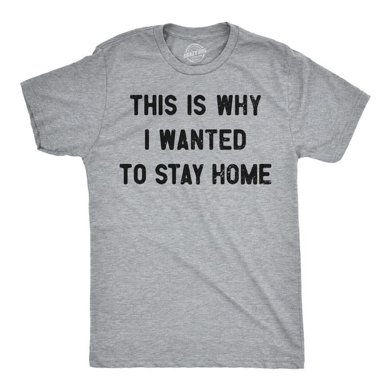 Mens Funny T Shirts This Is Why I Wanted To Stay Home Sarcastic Introvert Tee For Men Mens Funny T Shirts Cool Tees Soft...