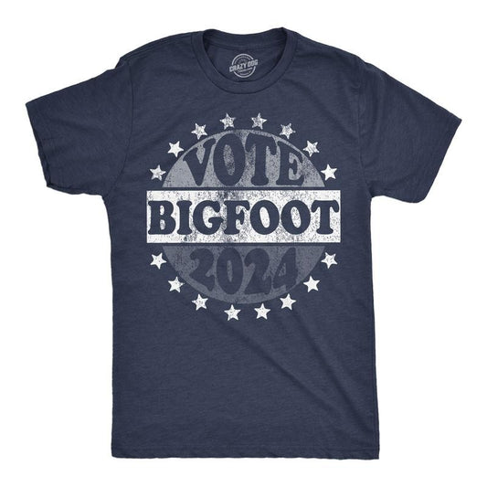Mens Funny T Shirts Vote Bigfoot 2024 Sarcastic Election Novelty Tee For Men Mens Funny T Shirts Cool Tees Soft Stylish...
