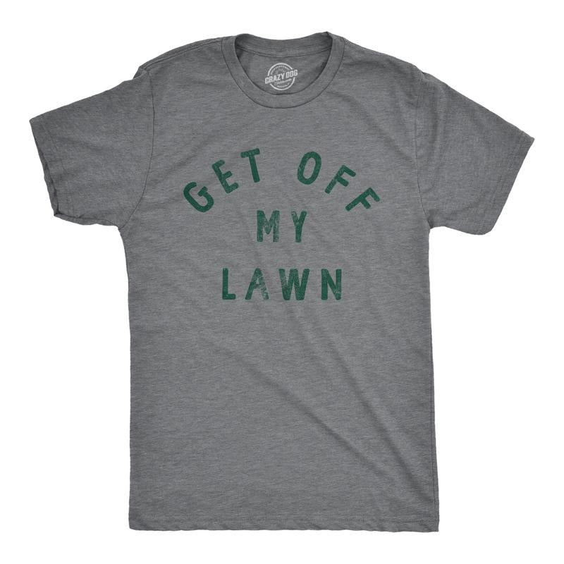 Mens Get Off My Lawn T Shirt Funny Sarcastic Mowed Yard Warning Joke Novelty Tee for Guys Mens Funny T Shirts Cool Tees...