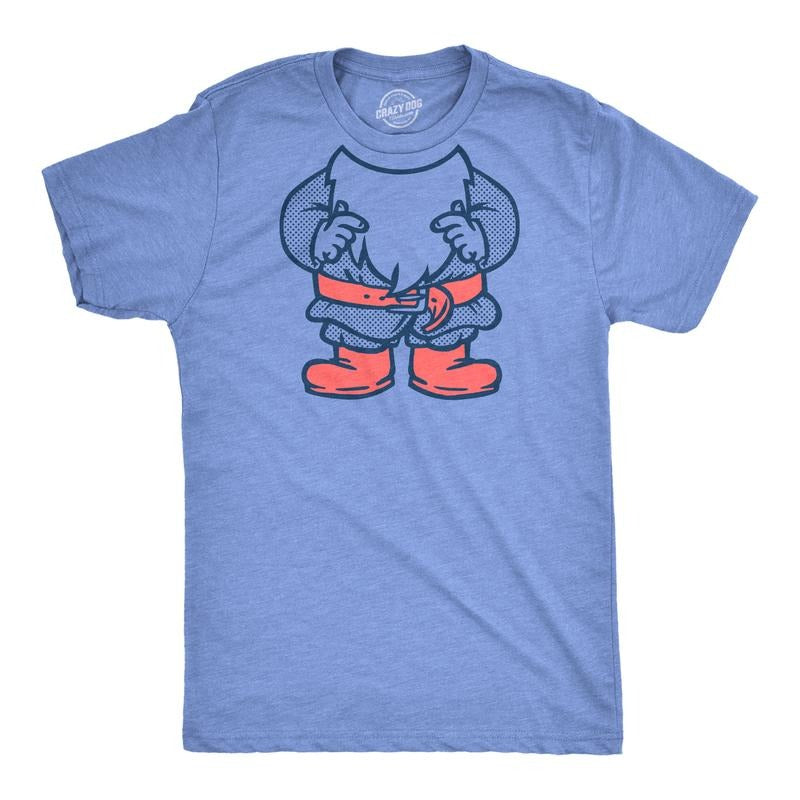 Mens Gnome Body T Shirt Funny Tiny Fantasy Elf Huge Beard Tee For Guys Mens Funny T Shirts Cool Tees Soft Stylish Casual...