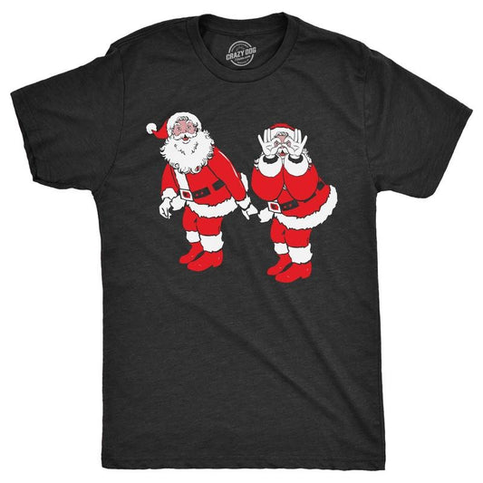 Mens Griddy Dance Santa T Shirt Funny Xmas Viral Dancing St Nick Joke Tee For Guys Mens Funny T Shirts Cool Tees Soft...