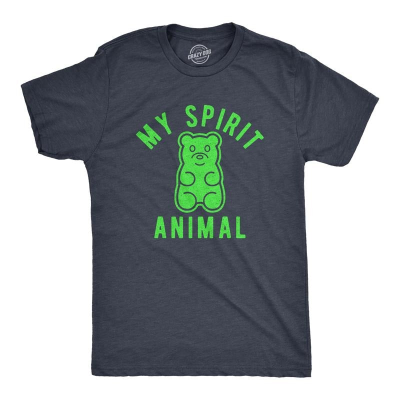 Mens Gummy Bear My Spirit Animal T Shirt Funny Candy Lover Graphic Novelty Tee Mens Funny T Shirts Cool Vintage Fashion...