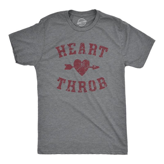 Mens Heart Throb T Shirt Cute Valentines Day Shirt for Men Mens Funny T Shirts Cool Tees Soft Stylish Casual Menswear...