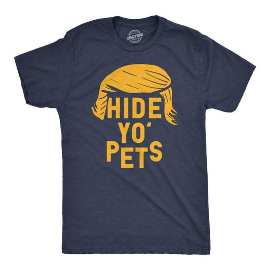 Mens Hide Yo Pets T Shirt Funny Political Shirt 2024 Election Tee for Guys Mens Funny T Shirts Cool Tees Soft Stylish...