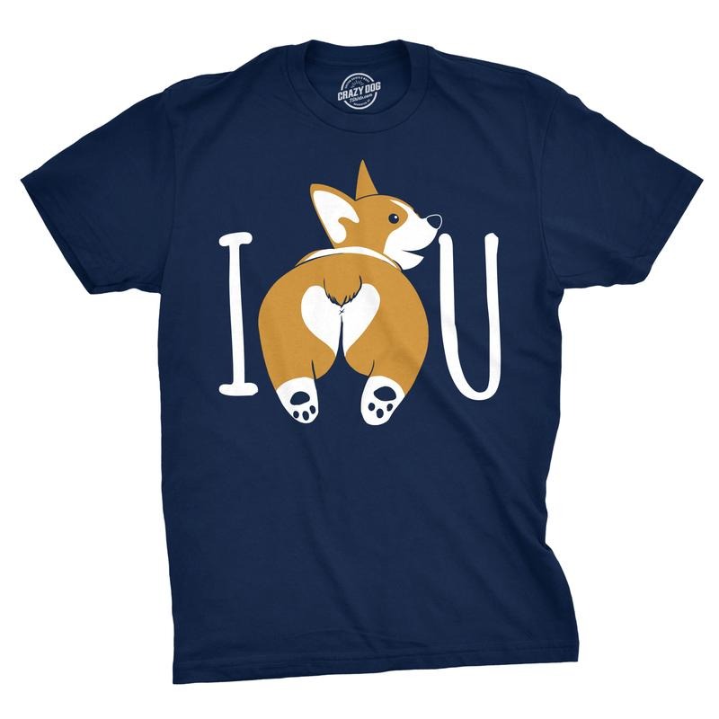 Mens I Corgi Butt You T Shirt Funny Dog Lover Tee For Guys Mens Funny T Shirts Cool Tees Soft Stylish Casual Menswear...