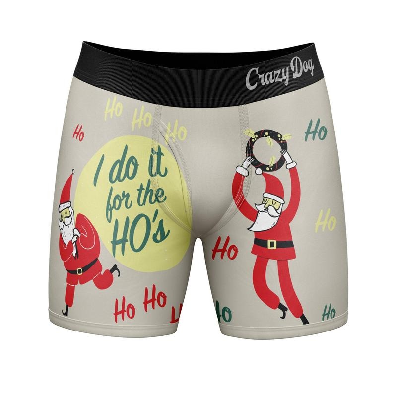 Mens I Do It for The Hos Boxer Briefs Funny Sarcastic Christmas Gift Santa Joke Gag Underwear Funny Graphic Boxers...