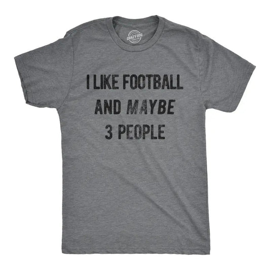 Mens I Like Football And Maybe 3 People Funny T Shirt Sunday Funday Gameday Top Mens Funny T Shirts Cool Tees Soft...