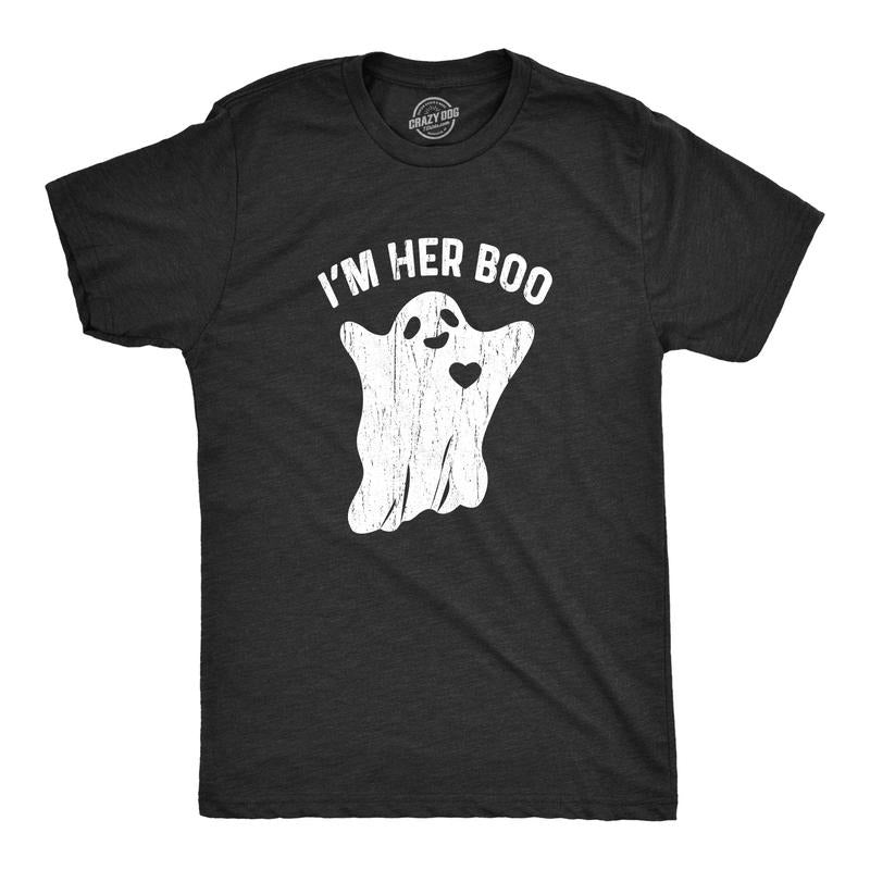 Mens I'm Her Boo T Shirt Funny Halloween Ghost Dating Relationship Tee Mens Funny T Shirts Cool Tees Soft Stylish Casual...