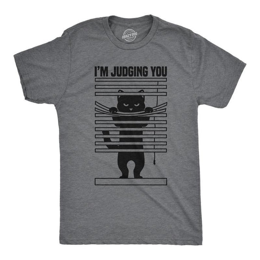 Mens Im Judging You Funny T Shirts Sarcastic Kitten Graphic Tee For Men Mens Funny T Shirts Cool Tees Soft Stylish Casual...
