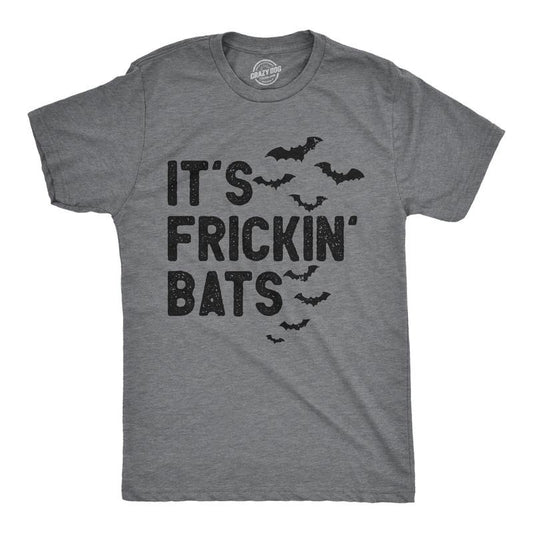 Mens Its Frickin Bats T Shirt Funny Halloween Spooky Season Bat Lovers Tee for Guys Mens Funny T Shirts Cool Tees Soft...