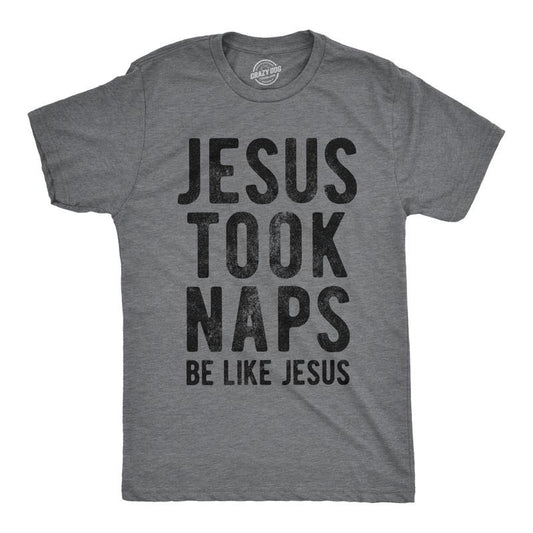 Mens Jesus Took Naps T shirt Funny Novelty Christian Religion Faith Graphic Tee Mens Funny T Shirts Cool Tees Soft...