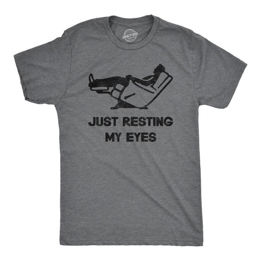 Mens Just Resting My Eyes T Shirt Funny Sarcastic Top Cool Gift for Dad Joke Mens Funny T Shirts Cool Tees Soft Stylish...