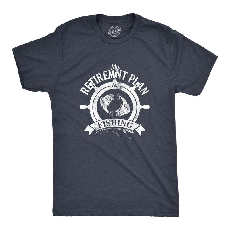 Mens My Retirement Plan Fishing T shirt Funny Fisherman Gift Party Novelty Tee Mens Funny T Shirts Cool Tees Soft Stylish...