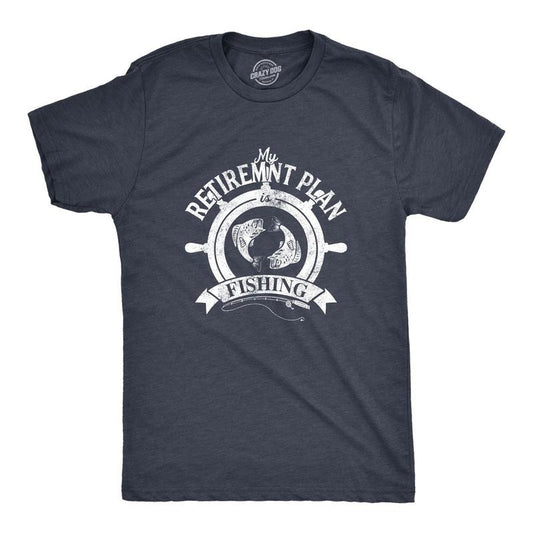 Mens My Retirement Plan Fishing T shirt Funny Fisherman Gift Party Novelty Tee Mens Funny T Shirts Cool Tees Soft Stylish...