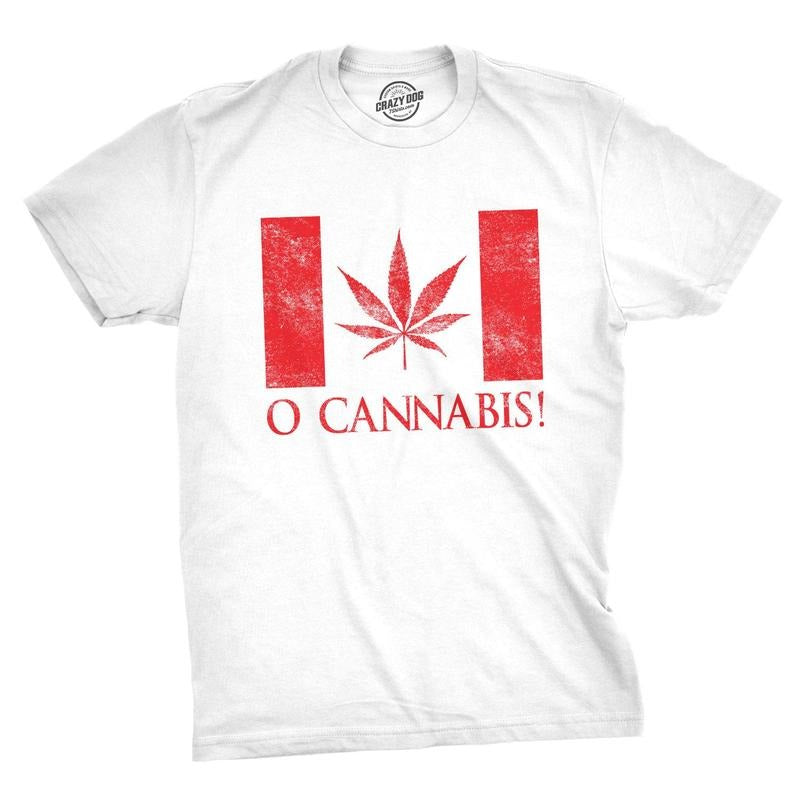 Mens O Cannabis Tshirt Funny Canada Marijuana Legalization Flag Tee Hoodie, Sweatshirt | WearSparks.com