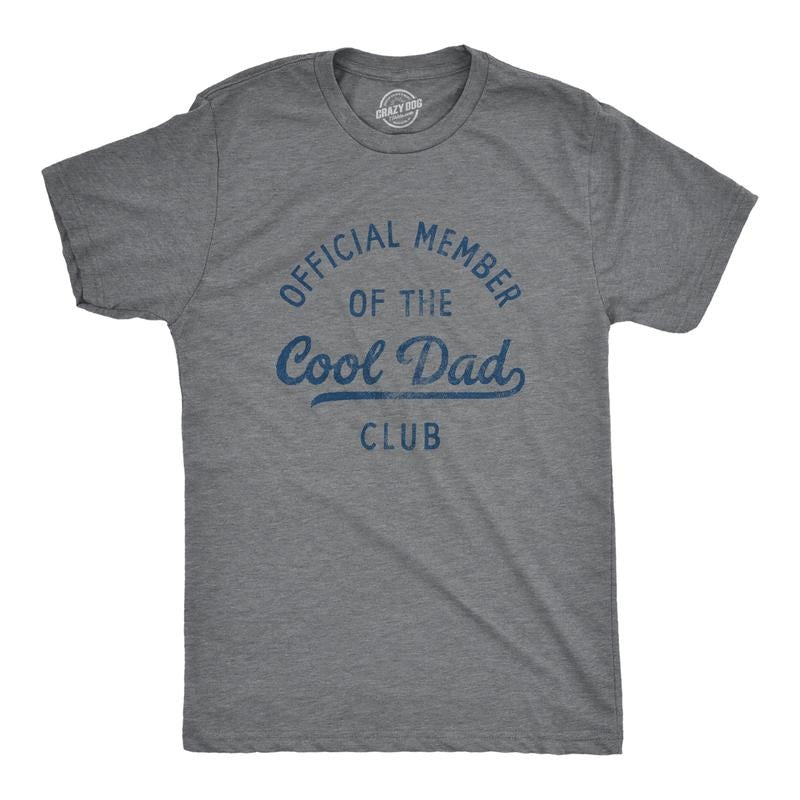 Mens Official Member of the Cool Dad Club T Shirt Funny Fathers Day Gift Tee for Guys Mens Funny T Shirts Cool Tees Soft...