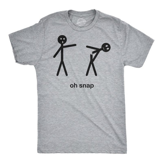 Mens Oh Snap Funny Stick Figure Hilarious Sarcastic Adult Humor Sarcasm T shirt Mens Funny T Shirts Cool Tees Soft...