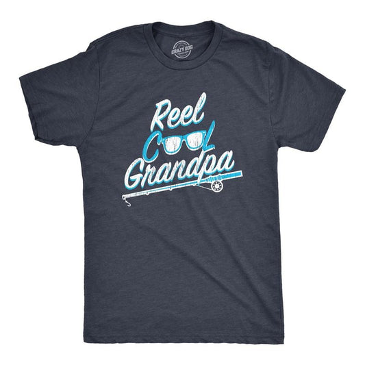 Mens Reel Cool Grandpa T Shirt Funny Sarcastic Fishing Joke Pole Tee For Guys Mens Funny T Shirts Cool Tees Soft Stylish...