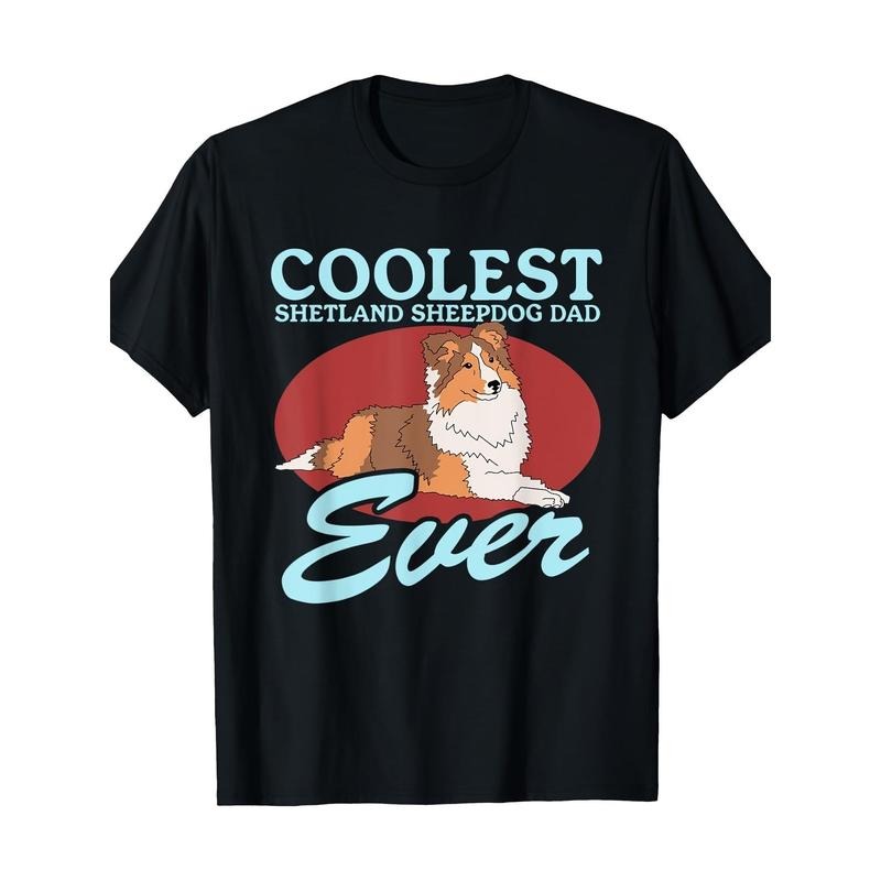 Mens Shetland Sheepdog Dad Dog Owner Sheltie T-Shirt 100% Cotton 220g  made in usa Hoodie, Sweatshirt | WearSparks.com