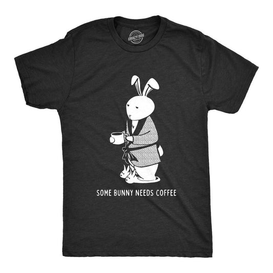Mens Some Bunny Needs Coffee T Shirt Cute Easter Faith Sarcastic Caffeine Tee Mens Funny T Shirts Cool Tees Soft Stylish...
