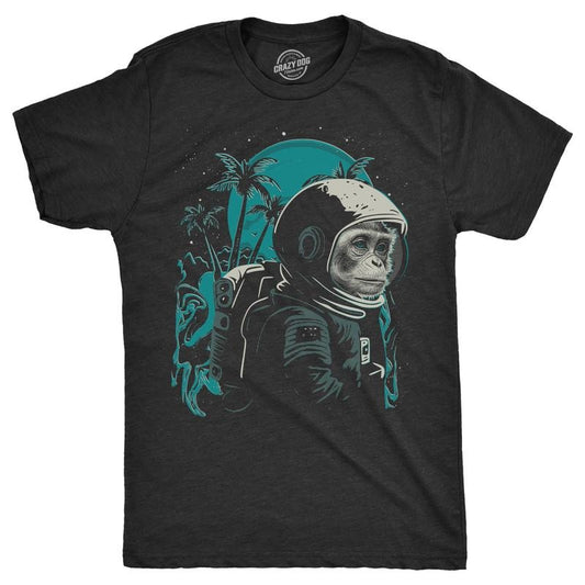 Mens Space Monkey T Shirt Funny Awesome Astronaut Ape Tee for Guys Mens Funny T Shirts Cool Tees Soft Stylish Casual...