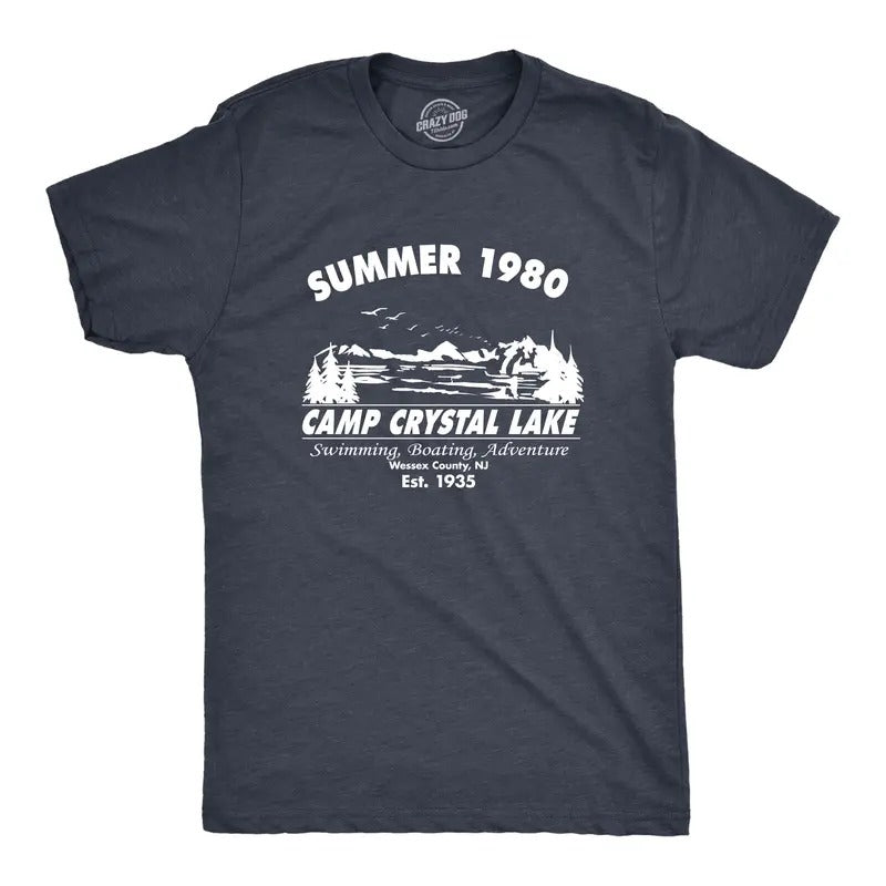Mens Summer 1980 Men Funny T shirt Graphic Camping Vintage Cool 80s Novelty Tees Mens Funny T Shirts Cool Tees Soft...