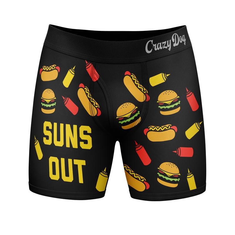 Mens Suns Out Buns Out Boxer Brief Funny Sarcastic Vacation Underwear Novelty Gag Gift Funny Graphic Boxers Summer  Funny...