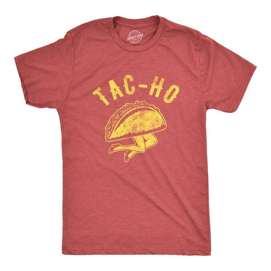 Mens Tac-Ho T Shirt Funny Taco Mexican Food Novelty Sarcastic Tee Mens Funny T Shirts Cool Tees Soft Stylish Casual...