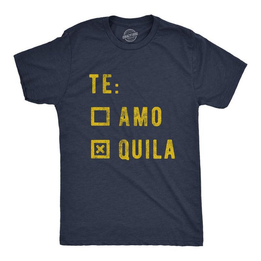 Mens Te amo Tequila T Shirt Funny Taco Tuesday Margarita Graphic Tee Mens Funny T Shirts Cool Tees Soft Stylish Casual...